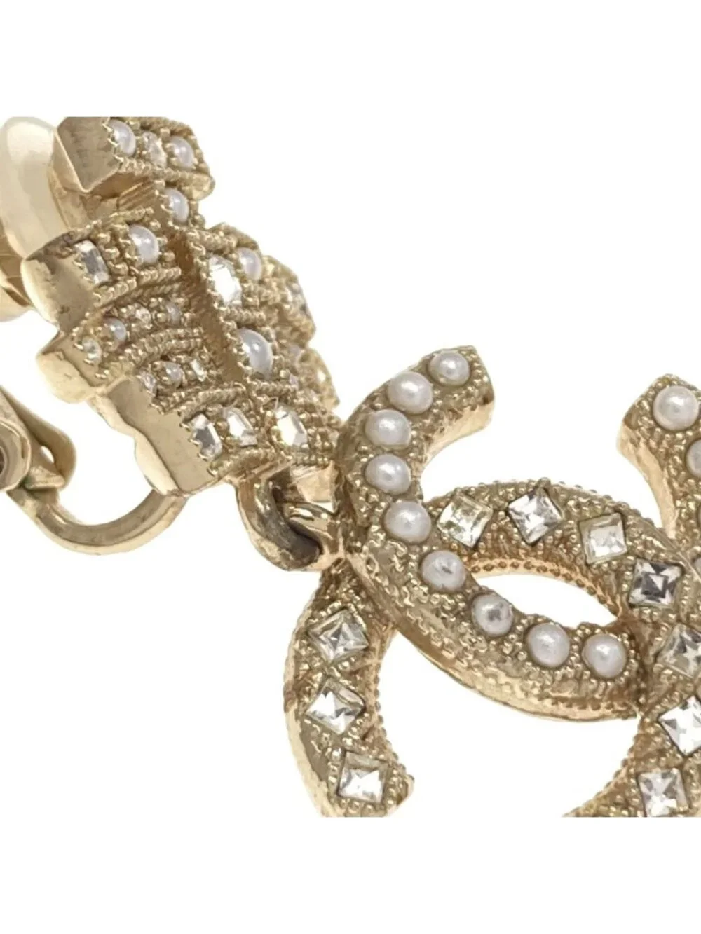 Chanel CC Logo Earrings Metal